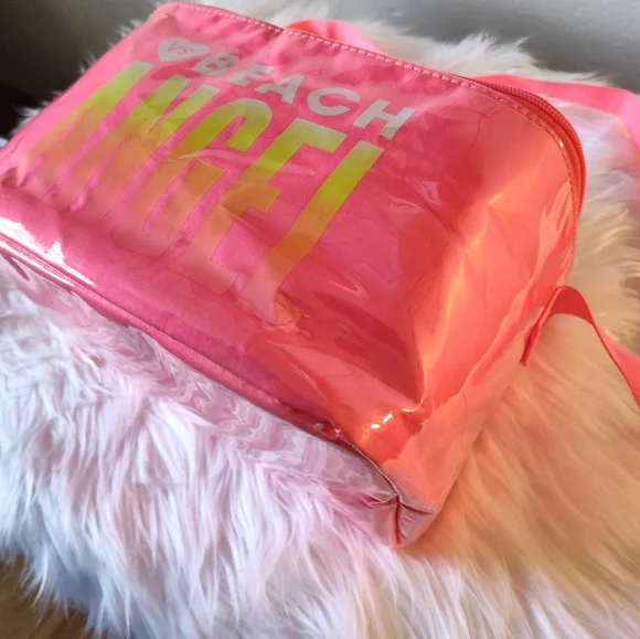 Victoria's Secret Pink and Yellow Beach Angel Crossbody Lunch Bag - Picture 2 of 7